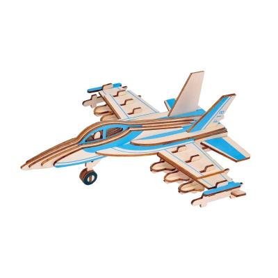 China Wholesale Customized JGF18 Fighter 3D DIY Wooden Puzzle 35.5*22.5*20cm Manufacturer Direct Selling for sale