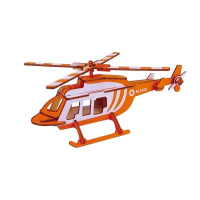 China DIY TOY Custom DIY 3D Model Best Gift Wooden Jigsaw Plywood JG Small Helicopter Aircraft Toy Educational Puzzle for Adults and Kids for sale