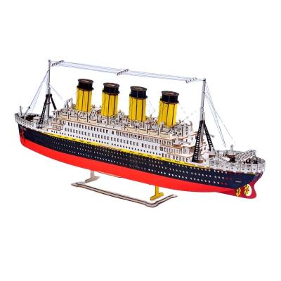 China Wholesale High Quality Assembled Wooden Model Ships 3D Puzzle DIY TOY Custom Toys Puzzles For Adults And Children for sale