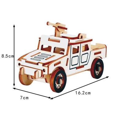 China DIY TOY Competitive Price Good Quality 3d JG Small Car Wooden Jigsaw Puzzle for sale