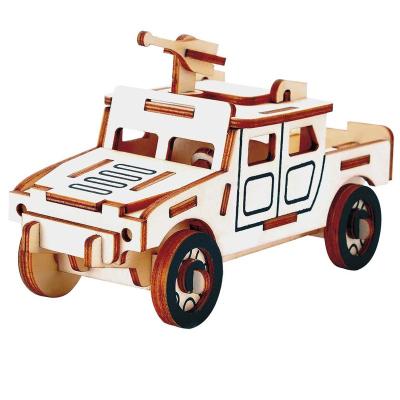 China DIY TOY Manufacturers sell cheap custom wooden jigsaw puzzle 3D assembly diy wooden toys for sale