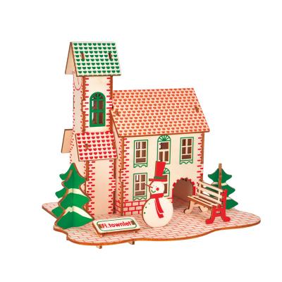 China DIY TOY Hot Selling Cheap Custom Wooden Jigsaw Finnish City JG Educational Toys Model Wood Puzzle Adult 3d diy puzzle for sale