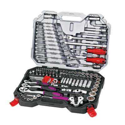 China Car Tool Kit 123-Piece Sets Metric Screwdriver Sleeves Auto Repair Tools Universal Joints for sale