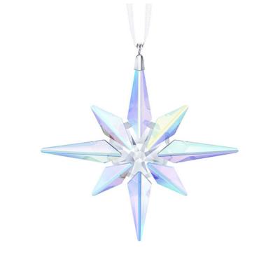 China 2022 Europe Crystal Star Christmas Tree Dress Up K9 Crystal Hanging Ornaments Pendant for sale