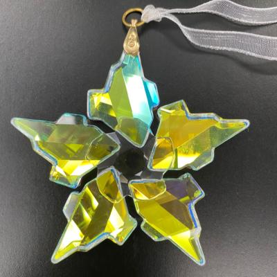 China Europe Factory DirectLuxury Quality K9 Crystal Snowflake Hanging Crystal Creative Christmas Pendant for sale