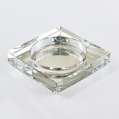 China Europe Wholesale Hotel KTV Ashtray Company Creative LOGO Customized Crystal Ashtray European Gift for sale