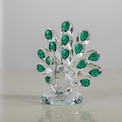 China Europe Crystal Peacock Ornament For Home Colorful Decorative for sale