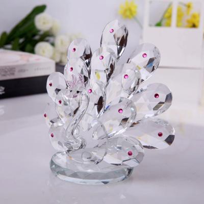 China Wholesale Low MOQ OEM Rhinestone Crystal Peacock Souvenir Crafts With Europe Low Price Support Eco-friendly Decoration for sale