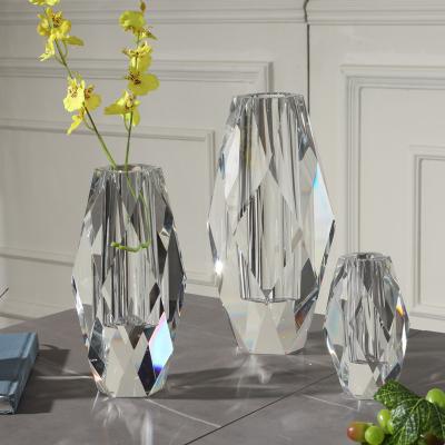 China Europe crystal vase fresh ornaments small flower arrangement vase desktop European style table decoration for sale