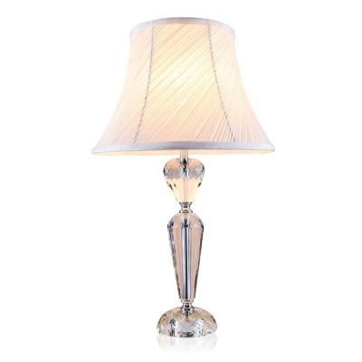 China New Hot Selling Convenient/Home Home Study Bedside Base Light Hotel Fabric Crystal Table Lamps for sale