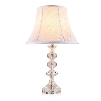 China Hot Sale Modern Office Bedside Study Hotel Crystal Light Fabric Crystal Table Lamps Basic/Home Eco-Friendly for sale