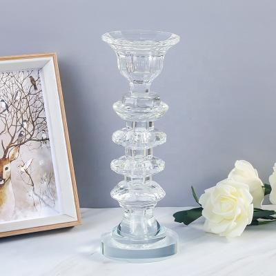 China European Simple Modern Simple Modern Dinner Candle Holder Light Style Crystal Candle Holder for sale