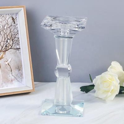 China Modern Simple Modern Nordic Style New Pattern Candelabra Votive Weddings Table Crystal Candle Holder for sale