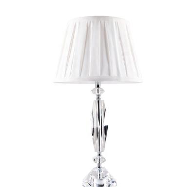 China Modern Simple Crystal Bedside Foyer Cover Fabric Lamps Style Decorative Crystal Table Lamps Desk Dresser for sale