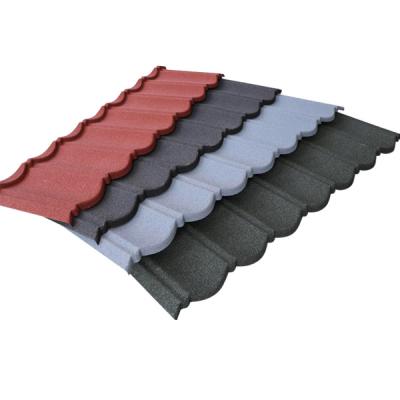 China Beautiful Price Uganda Stone Chip Coated Metal Roof Tile for sale