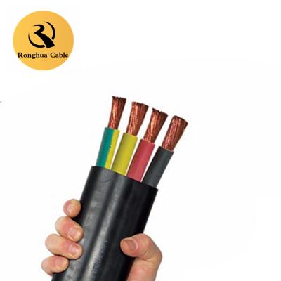 China Marine Electrical 4 Core 4mm 3 Phase Cable PVC Copper Flat Copper Coil Waterproof Cables for sale