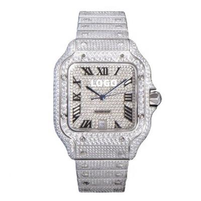 China Luxury Mechanical Diver's Watch 39.8MM Day/Date 2824 Movement QuickSwitch WSSA0013 Brand VVS Glacial Gypsophila Diamond Watches for sale