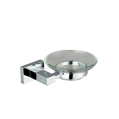 China Modern Eco - Friendly Bathroom Zinc Alloy Chrome Finished Hanging Soap Dish Holder for sale