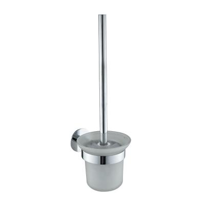 China Modern Zinc Sticker Wall Mounted Bathroom Toilet Brush With Holder for sale