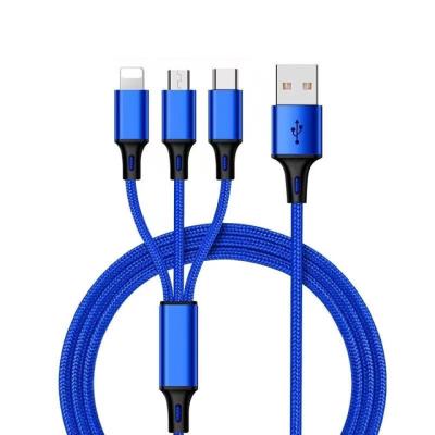 China Latest MP3/MP4 Player 360 Degree Rotation Magnetic Charging Phone Micro USB Cable Cabel 3 In 1 USB Cables Charger Cord Magnetic Wire Data for sale