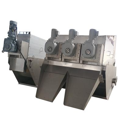 China Activated Sludge Dewatering Dewatering Slurry Machine Volute Plate Multi Screw Press For Sludge Dewatering for sale