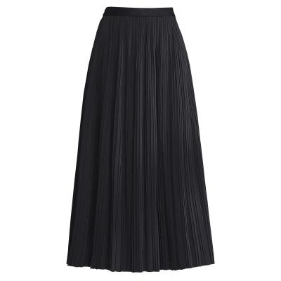 China Summer Breathable High Quality Women Dress Long Skirts High Elastic Waist Casual Pleat Swing Skirt For Women for sale