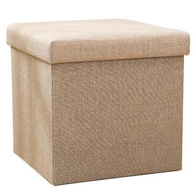 China Foldable Storage Ottoman in 10 Inch Cube Cotton Canvas Collapsible Tissue Box Small for sale