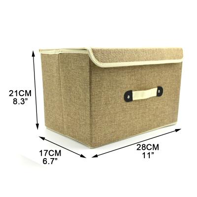 China Sustainable Collapsible Colorful Canvas Baby Toy Storage Box Cloth Cloth With Lid for sale