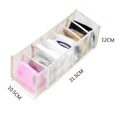 China Viable Foldable 7 Cell Bra Storage Box Underwear Storage Organizer for sale