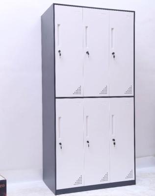 China Eco - Friendly 6 Door Metal Locker / Clothes Locker With Six Doors for sale