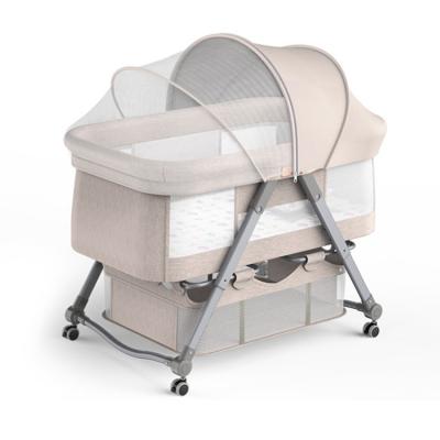 China Portable Baby Crib Modern Newborn Crib Baby Crib Near Sleeper Foldable Baby Hutch for sale