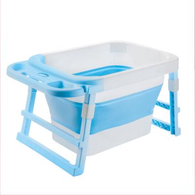 China Eco-friendly Folding Tub Baby Tub Indoor Portable Baby Bathtub Newborn Wash Tub With Stand for sale