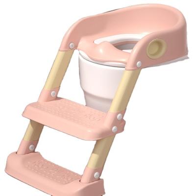 China Portable Non-Slip Training Ladder Toliet Trainer Toliet Potty Ladder Potty Seat Baby Toilet Step Stool for Kids with Safe Handles for sale