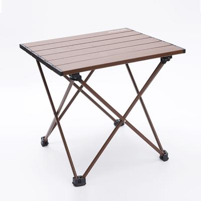 China Modern Portable Camping Table Oxidized Folding Beach Table Side Folding Table Aluminum Top With Carry Bag For Picnic for sale