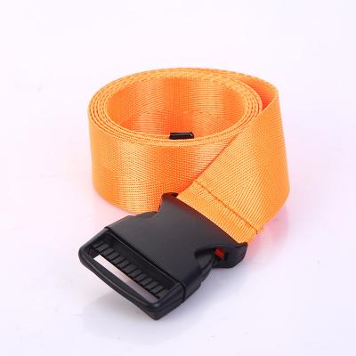 China Leisure time men's and women's canvas nylon cotton belt leisure sports no buckle plastic color fluorescent belt for sale