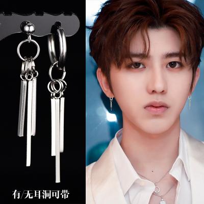 China 2021INS Ethnic men's and women's fashion Japanese and Korean earrings with personality hip-hop niche ear clip creative simple street p for sale