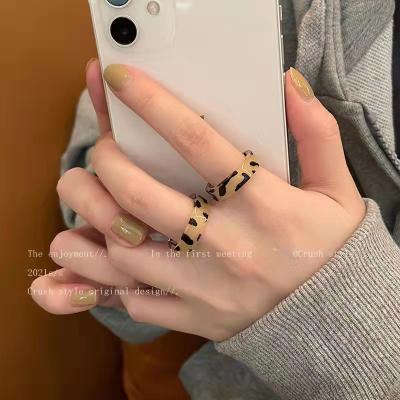 China BOHEMIA Ring Female Minority Design Candy Color Flower Insti Tide Acrylic Ring Cold Wind Fashion Personality Ring for sale