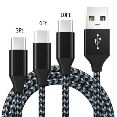 China Free Shipping MP3/MP4 Player 3ft 6ft 10ft Fast Charging 3A Nylon Braided USB To Type-C Data Cable For Android And Iphone Cable 2m for sale