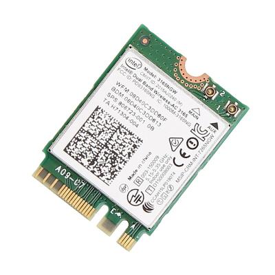 China LAPTOP Card 2.4G/5Ghz 433Mbps Wireless-AC Intel 3165 NGFF 802.11ac WiFi 3165NGW M.2 WLAN + BT 4.0 Dual Band Network Mini Adapter for sale