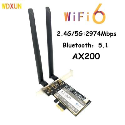 China 802.11ax AX200 Intel Wifi6 AX200NGW M.2 Wlan WiFi Dual Band Desktop Adapter BT 5.0 Wireless Network Card For Desktop PC for sale