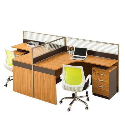 China Modern Cheap Price Extendable High Quality Melamine Office Furniture Staff Computer Desk Table For Office for sale