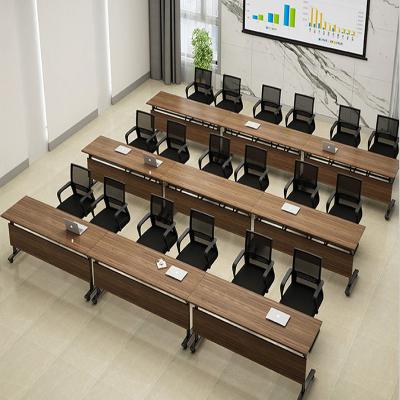 China Foldable Adjustable Lightweight Meeting Room Table Top Offices Conference Training Tables And Chairs Stackable Price for sale