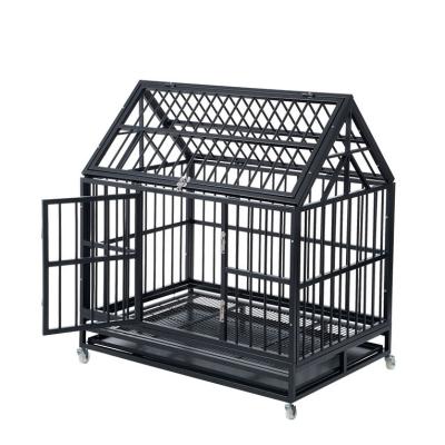 China Breathable Portable Indoor Large Dog Cage Luxury Metal Kennel XXXL for sale