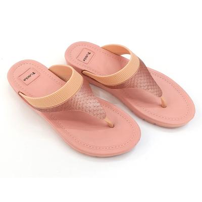 China Flat Bottom PVC EVA Material Thong Beach Outdoor Sandals Fashion Design Summer 2022 Trend New Flip Flops For Women for sale