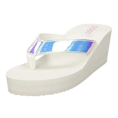 China Fashion Trend Platform Chunky Wedge Heel Sandals Summer Wholesale Cheap Slippers For Women Flip Flops for sale