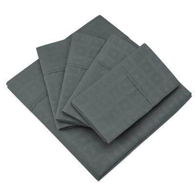 China Wholesales Nondisposable Cooling Luxury Preshrunk Cheap Embossed Bed Sheet Set for sale