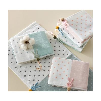 China Baby 4PCS Soft Absorbent Face Towel Sets Cute Kids Cotton Face Towel Safe For Embroidery Children for sale