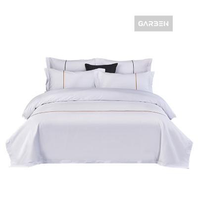 China Folded Wholesale 100% Cotton Luxury Duvet Cover White Bedding Sets, Hotel Sheet Sets for sale