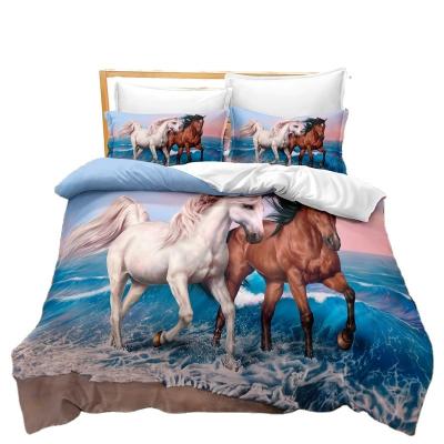 China Nondisposable Wholesales Customized Digital Printed Animal 3d Sheet, Pillowcase and Duvet Cover Set for sale