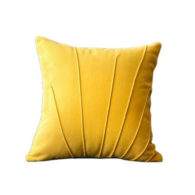 China Folded Woolen Velvet Fabric Cushion Cover Pillow Cover With Zipper for sale